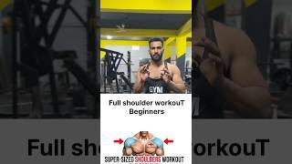 Full shoulder workout‍️ for beginners #gym #shoulder #youtubeshorts #shorts