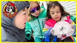 Kids Pretend  Caleb, Isabel & Mary's FROZEN BUG HUNT