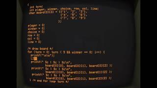[ASMR] - Coding Tic-Tac-Toe, on nostalgia, Cathode terminal emulator and vintage computer sound