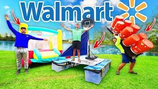 Walmart 1v1v1 Boat Build Fishing Challenge (Rod, Reel, Lures!)