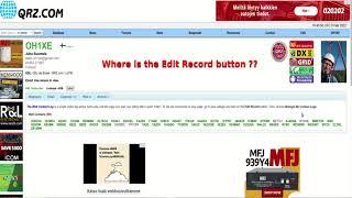 QRZ WEB: Where is the "Edit Record Button" ??