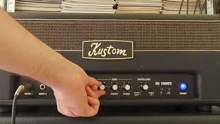 Kustom KG100HFX with KG412 cabinet distortion channel playthrough