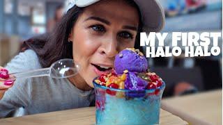 American Tries Filipino Halo Halo for the First Time!  (BGC, Philippines)