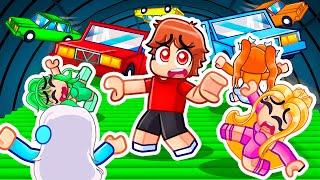 Surviving 100 Player Car Avalanche With MY CRAZY FAN GIRLS...