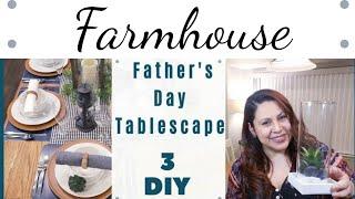 Father's Day Tablespace ~ Summer tablescape ideas ~Succulents ~ Dollar Tree DIY