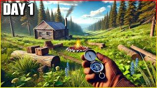 Day 1 in This Unforgiving Open World Wilderness Survival Game - Go Wayback!