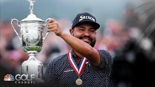J.J. Spaun accepts U.S. Open trophy, Jack Nicklaus medal after win | Golf Channel