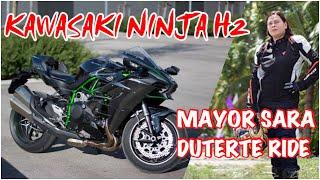 MAYOR INDAY SARA DUTERTE RIDING ZX10R WITH KAWASAKI NINJA H2(GRABE ANG LUPET)