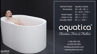 Aquatica Sophia Freestanding Bathtub Demo Video for Tall People