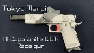 Tokyo Marui Hi-Capa White D.O.R Airsoft Race gun for Steel Challenge.