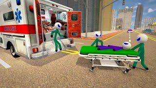 Stickman Rescue Ambulance Drive Android Gameplay HD | MGVGAMES