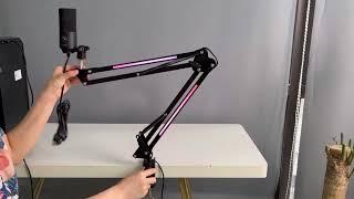 [Tutorial] of Connecting ZealSound HT35 RGB Microphone Arm Stand for Fifine K669B Microphone