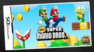 [NDS Longplay] New Super Mario Bros | Full Game Walkthrough | 4K