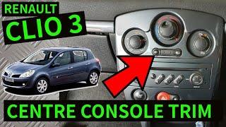 RENAULT CLIO 3 - How To Remove Centre Console Interior Dash Trim Panel Removal 2006-2012