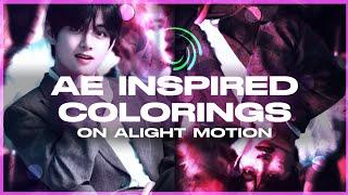 4 AE Inspired Colorings on Alight Motion || Alight Motion Tutorial.