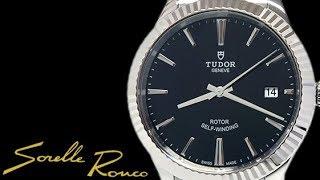 TUDOR Style 38 mm Date Automatic Nero Indici Bracciale Acciaio