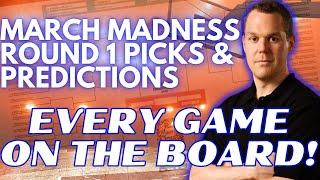 PICKS ON EVERY NCAA FIRST ROUND GAME ON THE BOARD!! 2025 NCAA Tournament Picks & Predictions 3/20/25