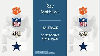 Ray Mathews: Football Halfback and End