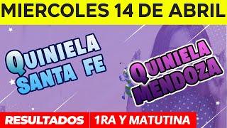 Quinielas Primera y matutina de Santa Fe y Mendoza Miércoles 14 de Abril