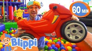 Blippi Visits an Indoor Playground - Blippi | Kids Cartoons & Nursery Rhymes | Moonbug Kids