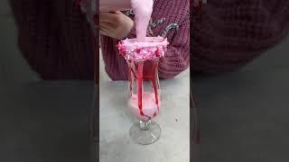 Strawberry Milkshake #strawberrymilkshake  #valentinesrecipe #madewithlove  #strawberries