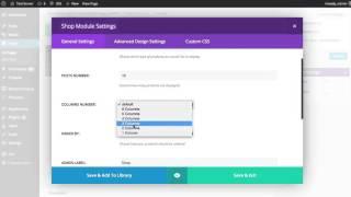 The Divi Builder Shop Module