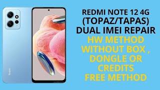 Redmi Note 12 tapas dual imei repair without box or dongle