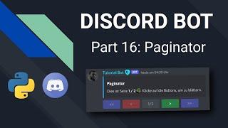 Discord Bot mit Python programmieren | Part 16: Paginator | Pycord Tutorial Deutsch