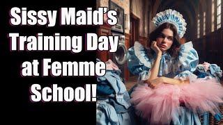 ASMR: Sissy Maid's Training Day at Feminization School! | FLR CD TG MTF