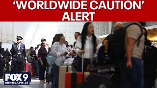 US issues ‘worldwide caution’ alert for travelers after Iran attack
