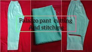 palazzo Cutting And Stitiching || palazzo cuttting|| kiran dress creation||