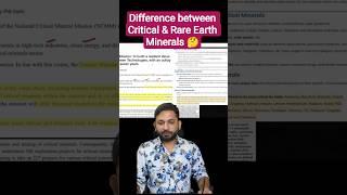 Critical Vs Rare Earth Mineral  #71stbpscpre #bpsc #educatebharat21 #71stbpsccurrentaffairs