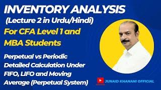 Inventory Analysis | CFA & MBA | Lecture 2: Calculation (Perpetual FIFO, LIFO, Average) | Urdu/Hindi