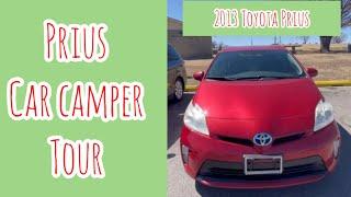 Toyota Prius Car Camper Tour // Minimalist Car Set Up || Living in a Prius
