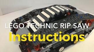 LEGO technic rip saw (instructions)