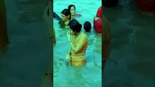 Ganga snan : beautiful bath moment  #ganag #snan #river #shortsviral