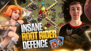 INSANE 1 STAR DEFENCE AGAINST ROOT RIDERS! | CLASH OF CLANS | TOWNHALL 16