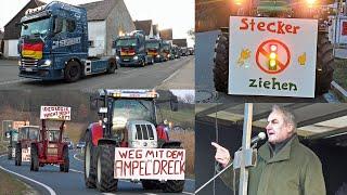 Bauern-Proteste: Landwirte legen Fränkische Schweiz lahm! 8.1.2024