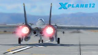 X-Plane 12 | MAXED Graphics Settings | F-14 Tomcat, R22 Helicopter, Soaring