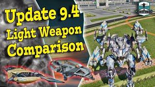 BIG REBALANCE LIGHT WEAPON COMPARISON - War Robots Update 9.4