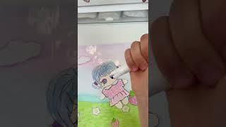 Меняет цвет волос БУМАЖНАЯ КУКЛАk-pop baby doll anime #papercraft #diy #shorts