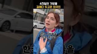 한국여행왔다가 4천달러 가방을 길에다 두고온 외국인