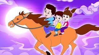 Lakdi Ki Kathi | लकड़ी की काठी काठी पे घोडा | Hindi Nursery Rhymes