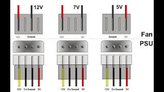 Подключение Molex на 12, 5 или 7 вольт. Понижение оборотов, снижение шума корпусного вентилятора