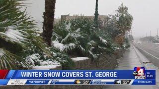 Winter snow covers St. George