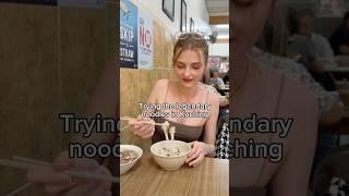 Trying the legendary noodles in Kuching