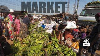 A Typical African Wednesday Market for Christmas in Sunyani Ghana 4K