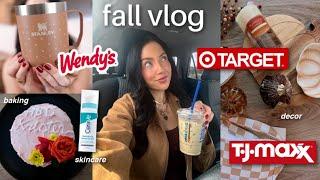 fall shopping (starting over), haul, baking, nighttime skincare, decorate with me  / VLOG