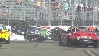 IMSA Mazda MX-5 Cup 2022 Crashes Compilation