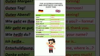 Learn German Easily: German Daily useful Phrases #deutsch  #learngerman #germanlanguage